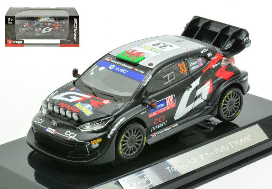 TOYOTA YARIS WRC RALLY 1 HYBRID N.33 2024 EVANS-MARTIN 1:43 Scala 1:43 Burago