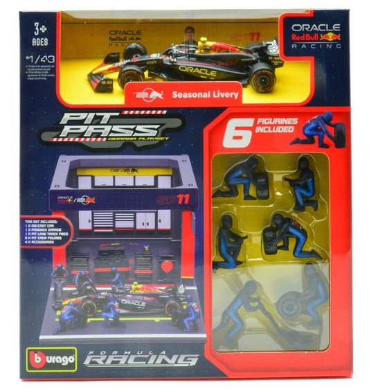 PIT STOP SET RED BULL RB19 N.11 SERGIO PEREZ 2023 1:43 Scala 1:43 Burago
