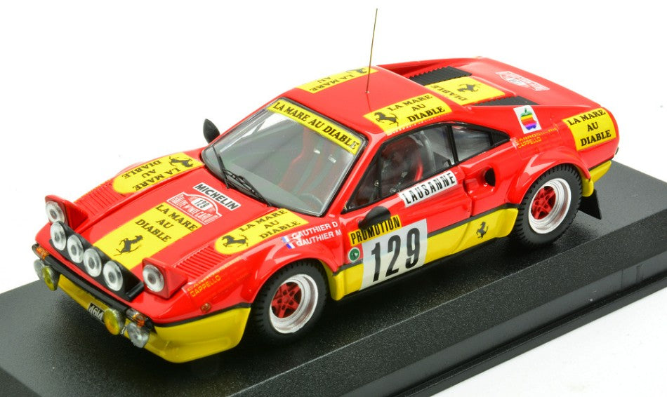 FERRARI 308 GTB N.129 RALLY MONTECARLO 1983 D.GAUTHIER-M.GAUTHIER 1:43 Scala 1:43 Best Model
