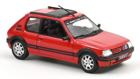 PEUGEOT 205 GTI 1.9 1991 VALLELUNGA RED WITH PTS DECO 1:43 Scala 1:43 Norev