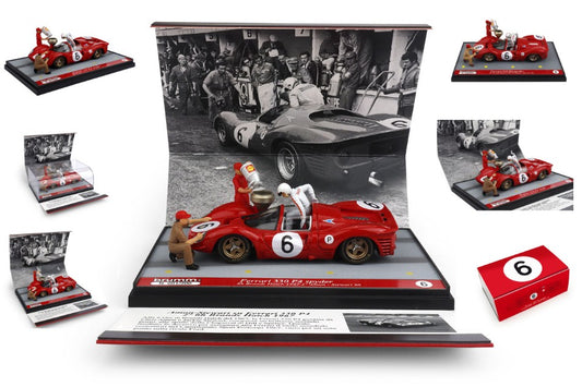 FERRARI 330 P4 SPYDER N.6 6H BRANDS HATCH 1967 AMON-STEWART LIM.200 1:43 Scala 1:43 Brumm