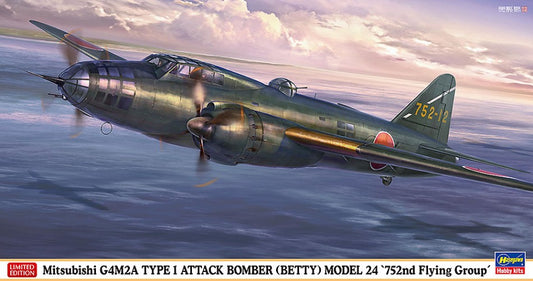 MITSUBISHI G4M2A TYPE 1 ATTACK BOMBER (BETTY) MODEL 24 KIT 1:72 Scala 1:72 Hasegawa