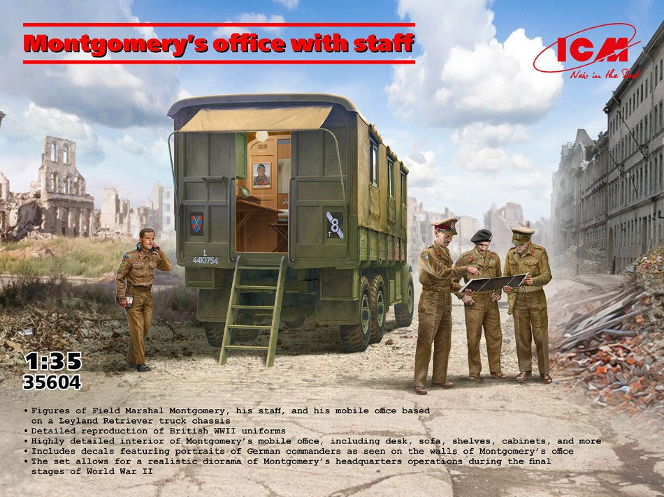 MONTGOMERY'S OFFICE WITH STAFF KIT 1:35 Scala 1:35 ICM
