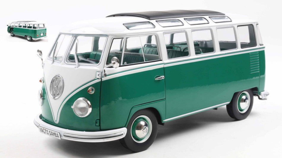 VOLKSWAGEN T1 SAMBA GREEN/WHITE 1962 1:18 Scala 1:18 Solido