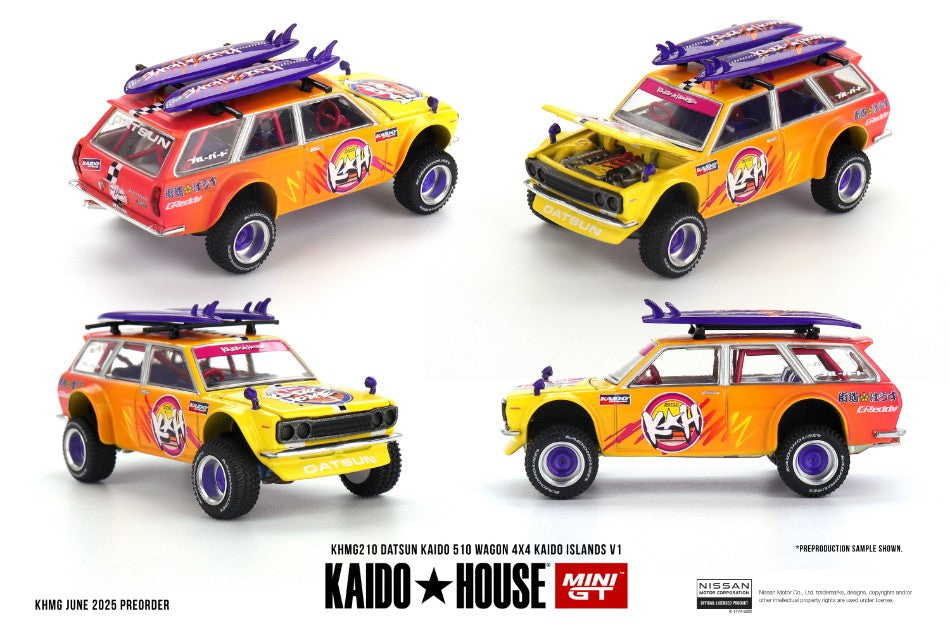 DATSUN 510 WAGON 4X4 KAIDO
ISLANDS V1 1969 1:64 Scala 1:64 Mini GT