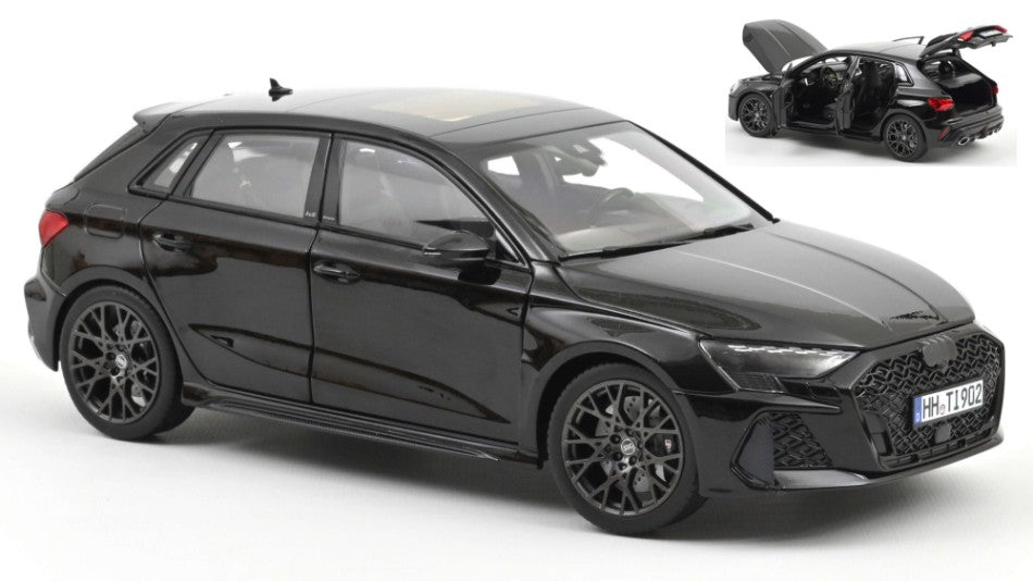 AUDI RS3 2025 MYTH BLACK 1:18 Scala 1:18 Norev