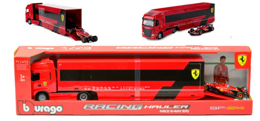 IVECO S WAY 570 RACING TRANSPORTER W/ FERRARI SF-24 N.16 C.LECLERC 1:43 Scala 1:43 Burago