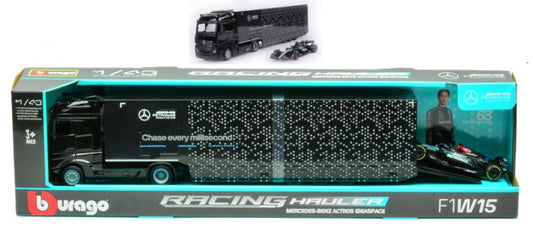 MERCEDES ACTROS GIGASPACE W/F1 W15 N.63 G.RUSSELL 1:43 Scala 1:43 Burago