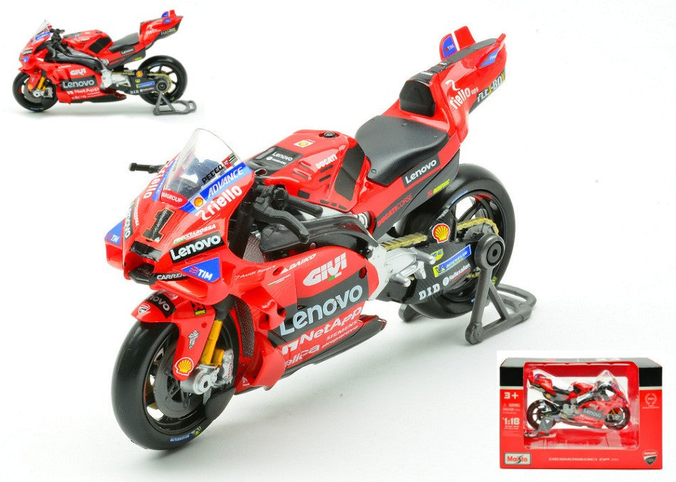 DUCATI DESMOSEDICI LENOVO N.1 2024 FRANCESCO BAGNAIA 1:18 Scala 1:18 Maisto