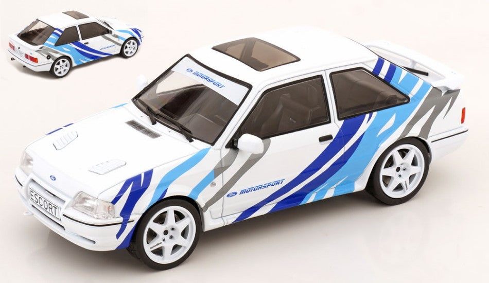 FORD ESCORT MK IV RS TURBO S2 1990 WHITE/DECALS 1:18 Scala 1:18 ModelCarGroup