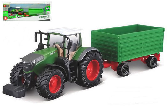TRATTORE FENDT 1050 VARIO + 2 AXLE TRAILER Scale Varie Burago
