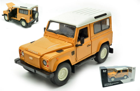 LAND ROVER DEFENDER WORK V8 ISLAY EDITION 2023 SAND/WHITE ROOF 1:24 Scala 1:24 RE.EL.Toys