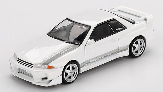 NISSAN SKYLINE GT-R (R32) VEILSIDE COMBAT C-I WHITE 2011 1:64 Scala 1:64 Mini GT