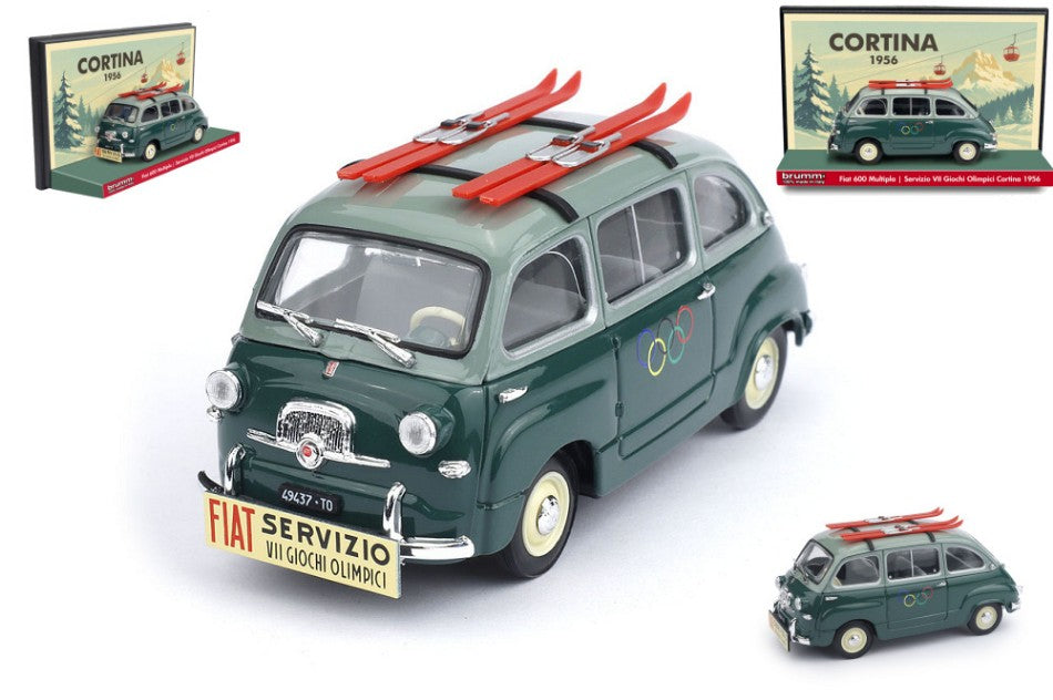 FIAT 600 MULTIPLA 1a SERIE VII GIOCHI OLIMPICI CORTINA 1956 LIM.200 1:43 Scala 1:43 Brumm
