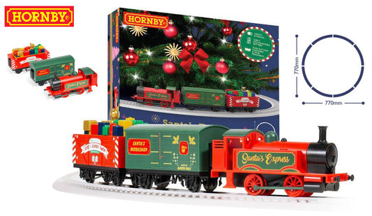 SANTA'S EXPRESS RECHARGEABLE BATTERY OPERATED TRAIN SET 1:76 Scale Varie Produttori Vari