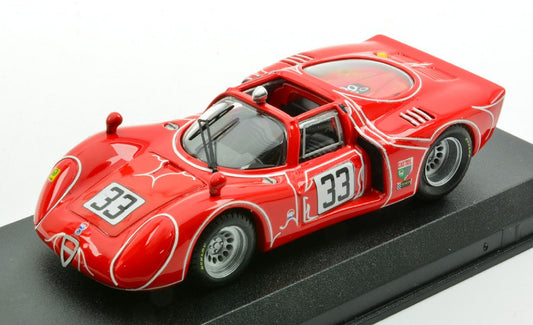 ALFA ROMEO 33.2 N.33 6 H WATKINS GLEN 1968 KWECH-MARTINO 1:43 Scala 1:43 Best Model