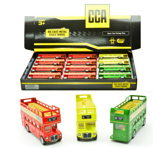 BRITISH VINTAGE BUS CM 12,5 Scale Varie Kinsmart