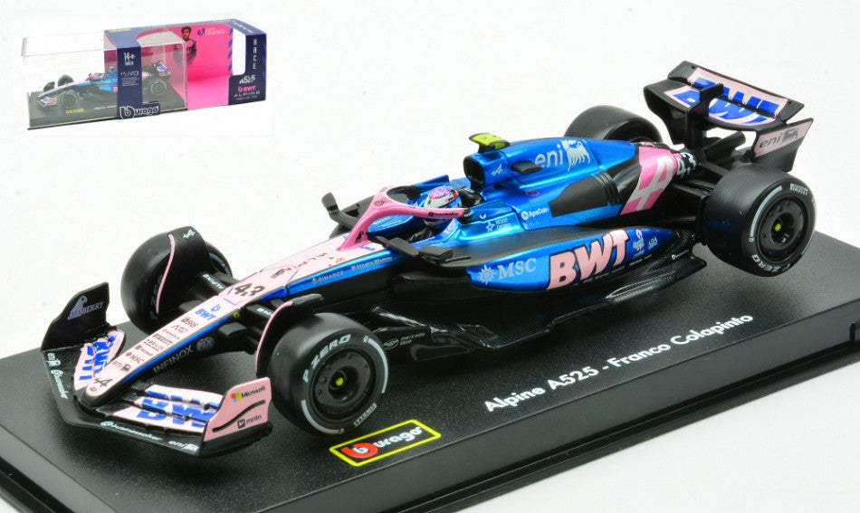 BWT ALPINE A525 N.43 FRANCO COLAPINTO SIGNATURE 1:43 Scala 1:43 Burago