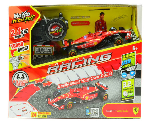FERRARI SF-24 N.16 CHARLES LECLERC RADIOCOMANDO CON PISTA SCALA 1:41 Scale Varie Maisto