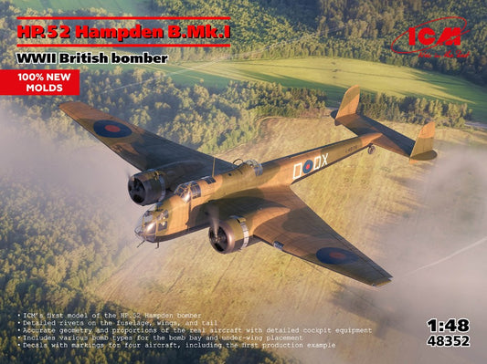HP.52 HAMPDEN B.Mk.I WWII BRITISH BOMBER KIT 1:48 Scala 1:48 ICM