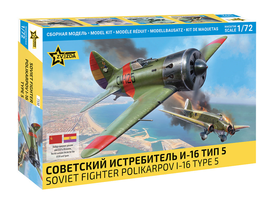 POLIKARPOV I-16 KIT 1:72 Scala 1:72 Zvezda