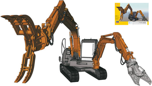 HITACHI DUOPLE ARM WORKING KIT 1:35 Scala 1:35 Hasegawa