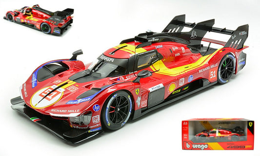 FERRARI 499P N.51 3rd LE MANS 2025 PIER GUIDI-CALADO-GIOVINAZZI 1:18 Scala 1:18 Burago