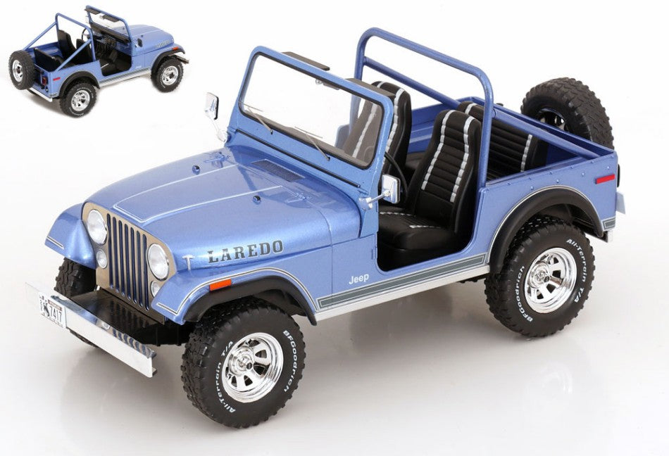 JEEP CJ-7 LAREDO 1980 BLUE/DECALS 1:18 Scala 1:18 ModelCarGroup