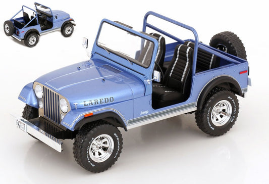 JEEP CJ-7 LAREDO 1980 BLUE/DECALS 1:18 Scala 1:18 ModelCarGroup