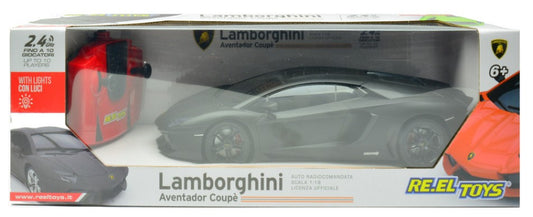 LAMBORGHINI AVENTADOR SC BLACK RADIOCOMANDO 1:18 Scala 1:18 RE.EL.Toys