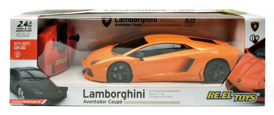 LAMBORGHINI AVENTADOR SC ORANGE RADIOCOMANDO 1:18 Scala 1:18 RE.EL.Toys