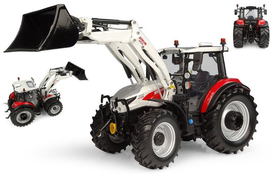 TRATTORE CON PALA STEYR 4120 PLUS W/L635 FRONT LOADER 1:32 Scala 1:32 Universal Hobbies