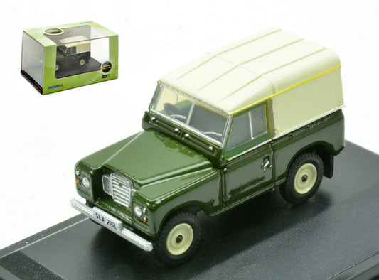 LAND ROVER SERIES III SWB HARD TOP GREEN/CREAM 1:76 Scale Varie Oxford