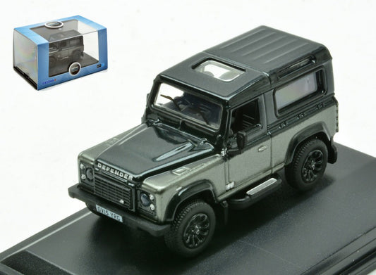 LAND ROVER DEFENDER 90 STATION WAGON SILVERGUN/BLACK 1:76 Scale Varie Oxford