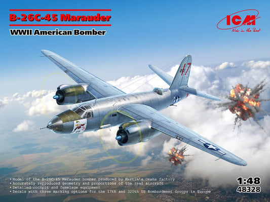 B-26C-45 MARAUDER WWII AMERICAN BOMBER KIT 1:48 Scala 1:48 ICM