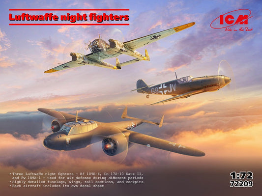 LUFTWAFFE NIGHT FIGHTER KIT 1:72 Scala 1:72 ICM
