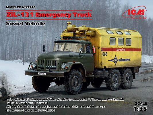 ZIL-131 EMERGENCY TRUCK SOVIET VEHICLE KIT 1:35 Scala 1:35 ICM