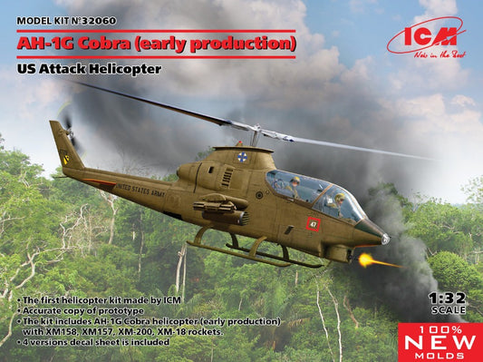 AH-1G COBRA EARLY PRODUCTION US ATTACK HELICOPTER KIT 1:32 Scala 1:32 ICM