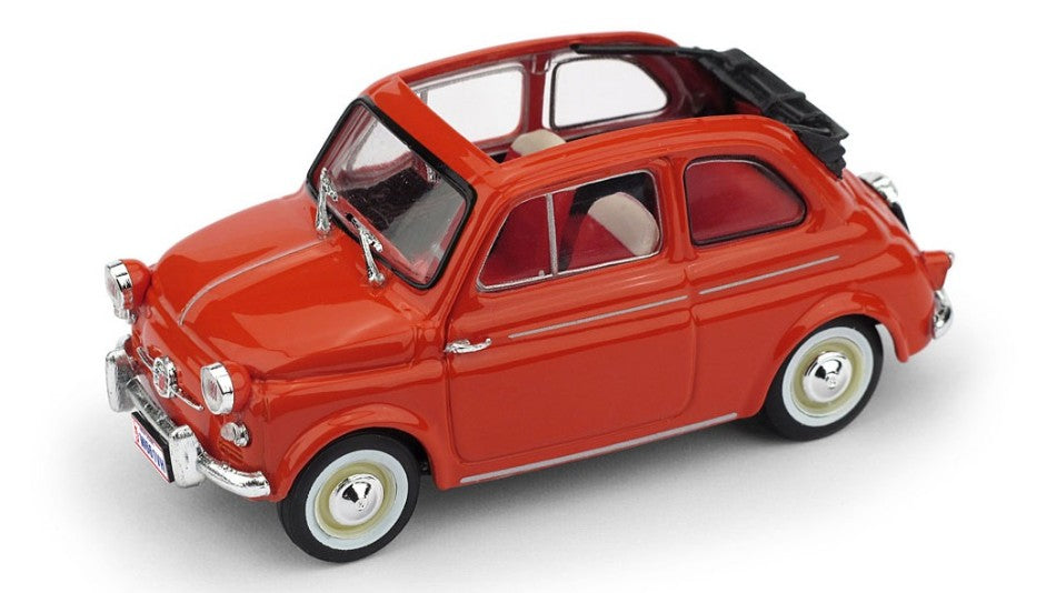FIAT 500 AMERICA 1958 APERTA ROSSO 1:43 Scala 1:43 Brumm