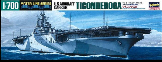 U.S.AIRCRAFT CARRIER USS TICONDEROGA CV-14 WATER LINE SERIES KIT 1:700 Scale Varie Hasegawa