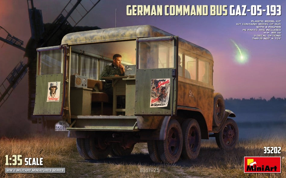 GERMAN COMMAND BUS GAZ-05-193 KIT 1:35 Scala 1:35 Miniart
