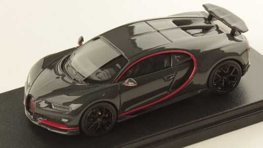 BUGATTI CHIRON SPORT GREY CARBON W/ITALIAN RED FRAME 1:43 Scala 1:43 Looksmart