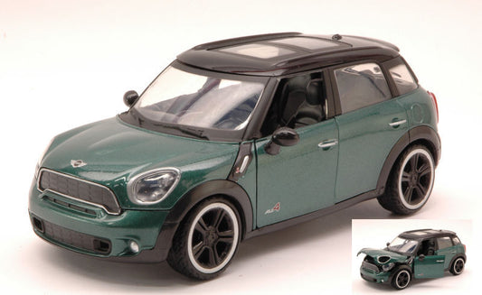 MINI COOPER S COUNTRYMAN 2011 GREEN W/BLACK ROOF 1:24 Scala 1:24 MotorMax