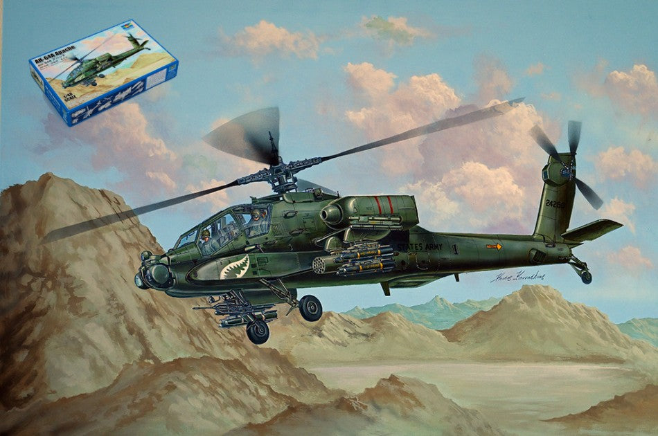 ELICOTTERO AH-64A APACHE KIT 1:48 Scala 1:48 Trumpeter