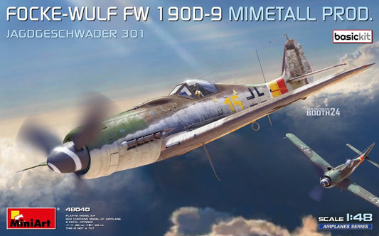 FOCKE-WULF FW 190D-9 MIMETALL PROD.BASIC KIT JAGDGESCHWADER 301 KIT 1:48 Scala 1:48 Miniart