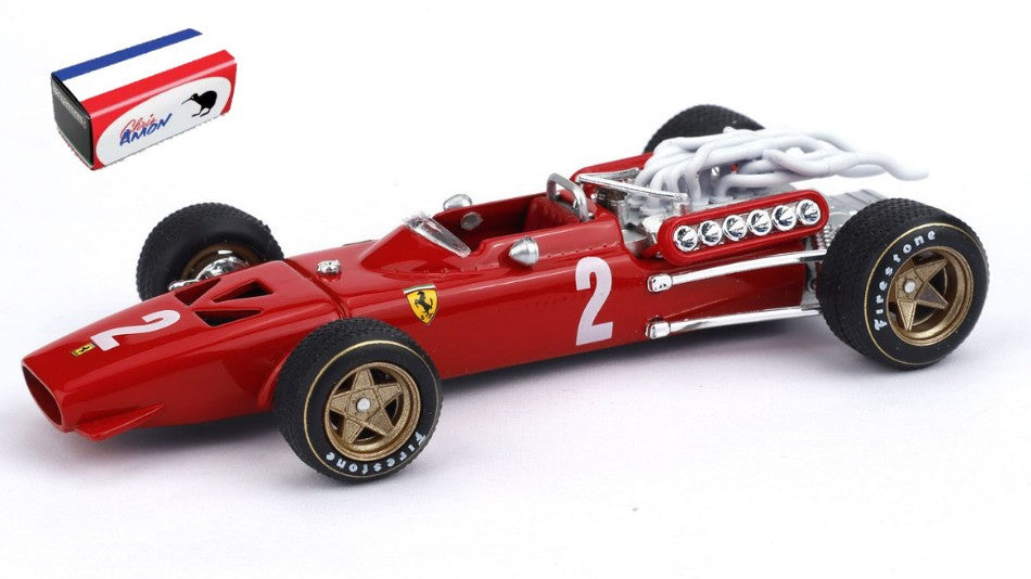 FERRARI 312 F1 CHRIS AMON 1967 N.2 GP ITALIA 1:43 Scala 1:43 Brumm