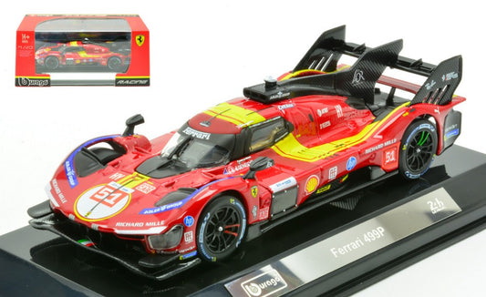 FERRARI 499P N.51 3rd LE MANS 2025 PIER GUIDI-CALADO-GIOVINAZ.SIGN.1:43 Scala 1:43 Burago