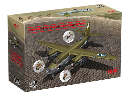 AIRFIELD OF THE AMERICAN BOMBER GROUP KIT 1:48 Scala 1:48 ICM