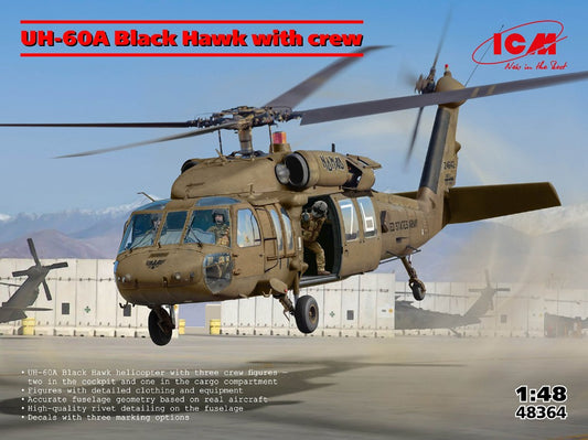 UH-60A BLACK HAWK WITH CREW KIT 1:48 Scala 1:48 ICM