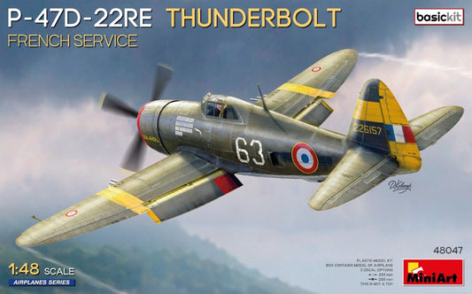 P-47D-22RE THUNDERBOLT FRENCH SERVICE KIT 1:48 Scala 1:48 Miniart
